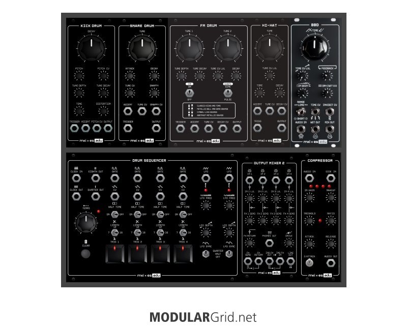 Modular Grid EDU DIY Drum System