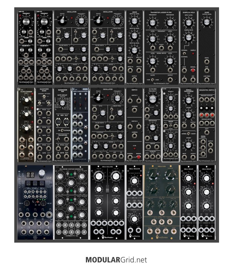 Moog Modular Format Full System - Moog Unit Modular System from crowleywaltz on ModularGrid