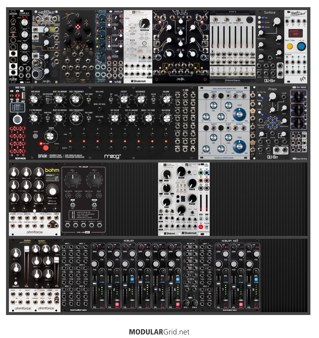 Low rack (copy) - Eurorack Modular System from AZILIUM on ModularGrid