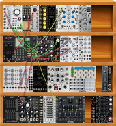 m and D 20220525_utopia Matrix II (1-4), Varigate 4+ 1-1, Octa Que L to Ears L, TD-3 to MTRX II in 3, Minilogue to MTRX II in 4, Octa Que R to MTRX II in 6, mbase II r26 