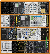 SBK_STATUS | Octa que R to Ears R, Octa que L to Ears L, OB-6 to Pico R, Minilogue to Pico L, mBase r19, OB-6(041), minilogue(initial), Varigate(1-1)