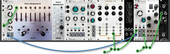 08CABLES Oscilloscope basic waveform vs. ADSR / filtered waveform