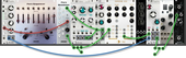 11CABLES Oscilloscope random melody maker  with VCA envelope