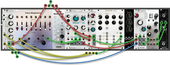 18CABLES VCO as LFO, TAP LFO arpeggio, oscilloscope