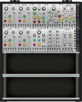 Dual BARP 2500 (2x 3VCO) with C3P Mixers and 4x 921b LFOs