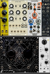 A one eyed Venomoth Eurorack