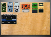 My pockmarked Pedalboard