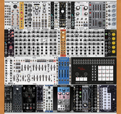 Daniel Englisch 4 Voice Synth, sequencer, mod, FX &amp; Drums in ultimate Mech case / Digitakt master Current state + 4ms Pod40