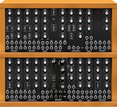 MOTM mono synth rackmount 2X12 module - Example