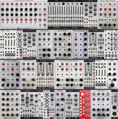 My Serge Eurorack VI (All sequencers top row) 3rd OSC dropping Quadrax