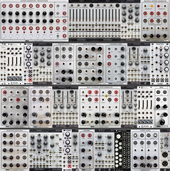 My Serge Eurorack VI (All sequencers top row) 3rd OSC dropping Quadrax