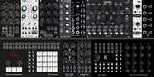 Black Sequencer and Drum Sequencer Rack