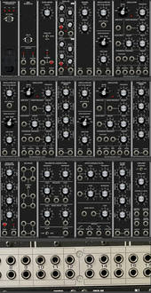 The Dragon Synth; Rack, Left, Rows 1-4 (MU)