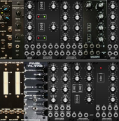 The Dragon Synth; Rack, Right, Rows 5-6 (MOTM)