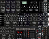 Synths live gauche techno système arksine