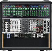 My Roland System-1m Set-Up In Synthrotek Orange Lunchbox Rack 7U.  2x3U 1x1U
