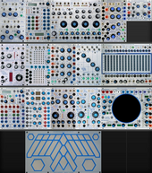 12U Buchla system (4U format - 3 rows + controller)