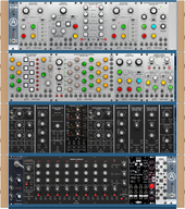 Rackbrute 2x 6U - EMU Arp 2500 and Moog 55