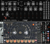 My 60hp x2 Moog Cases Quadrantid swarm