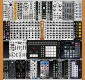 Daniel Englisch 4 Voice Synth, sequencer, mod, FX &amp; Drums in ultimate Mech case / Digitakt master Current state + 4ms Pod40 (copy)