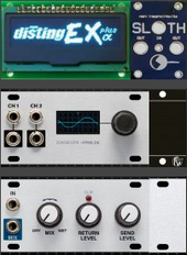 Blue Marvin supporting Eurorack, Xodes 3 x 1U 20HP