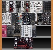 Combined rack - top 2 rows in main case, rest unracked