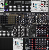 Intellijel Case with Hexmix and Subharmonicon