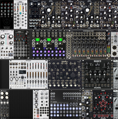 (Current) Top 6U Microsound &amp; Output / Mid 3U Drums &amp; CV / Lower 3U Sequencing, Utilities, Inputs &amp; Analysis