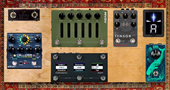 My BASS supa-green throbbing TRIO 3.1 Pedalboard