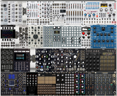 Current Self-built rack with Sinfonion, Metropolix, Rainmaker, Atlantis, Droid, Warp (copy) (copy)