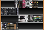 My Eurorack with  Nifty Case 84HP+ Case Clochard 82HP + 2X60HP DIY with 1010 BITBOX + ASM  Hydrasynth + MOOG SUB37 (final) (V2.0)