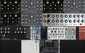 2x DIY Alu Hinton Cases 12U 84HP + Custom Mixer/Drum Modules