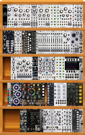 Current rig - excluding the minibrute 2S. (Bottom three rows are in a separate rack, to the left) (copy)