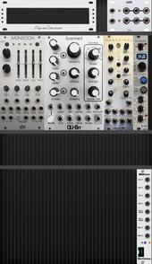 10" mini rack front (top) back (bottom)