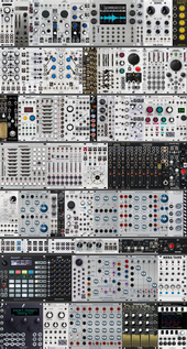 My 12u 104hp older sequencer system... plus 7u case... Plus an extra row... idea Eurorack