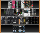 My Eurorack with  306 HP + ASM  Hydrasynth + Moog Sub 37 + Roland SH 201(final) (copy)