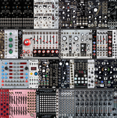 artemis – dance rack (12u amalgamod) + md-ak – option A [integrated plinky, smol switch; loop/x-fader on analog keys]
