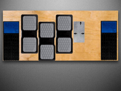 Box case pedalboard - horizontal long, expression+vol, 9cm high