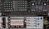 live solo drumset composition variant [plus small mixer for 4+1 kit/vox mic amplification]