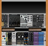VicTerri's First Rack 2nd iteration with spare row for rotated 3u modules using 1u converter under 500 mv