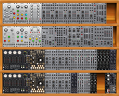 Behringer  ARP2500 - 01 - mono voice + SYSTEM100 4 voice polysynth (no seq - use keystep)