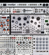 4U 62HP intellijel palette + 62 skiff 3