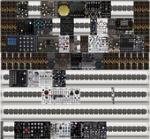 rackbrute 6u with 208 hp moog skiff and 84 hp tiptop happy ending kit (copy)