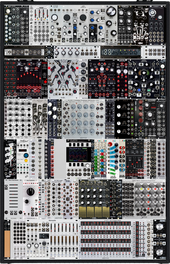 104hp, top: MDLR 10u, mid: Make Noise 3u, bottom: Dark Modular 6u (copy)