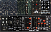 1st ace 84HP 6U Erica Synths Skiff case Boubou drums + Ultra Perc + Harmonic Shift Oscillator / LPG +  PPG W2.2x4 &amp; various filters