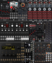 3x 64 HP 9U Four Seas wavetable + 2x Helix macro osc + Octaves VCO additive + B.I.A. FM perc + 2x Entity Ultra FM perc + Metalloid tuned noise perc - filters/lpg's/sequencers