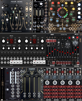 3x 64 HP 9U Four Seas wavetable + Quad Drum Voice + 2x Helix macro osc + Octaves VCO additive + KHarper - lpg/fx/filters (copy)