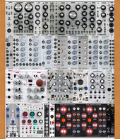 My Current Modules (not including tiles). Currently in 4 smaller cases. 10 rows of Doepfer cases incoming!