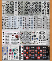 My Current Modules (not including tiles). Currently in 4 smaller cases. 10 rows of Doepfer cases incoming!