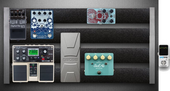 My pockmarked Pedalboard